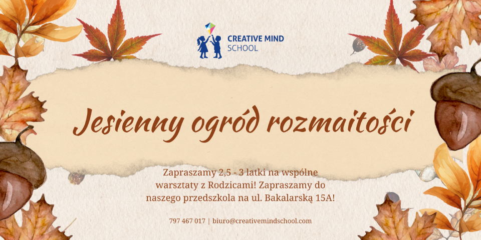 ''Jesienny ogród rozmaitości'' - zapraszamy na warsztaty!