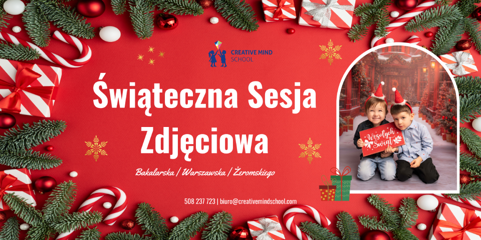 Świąteczna Sesja w Creative Mind School – Radość, Magia i Wartości Świąt!